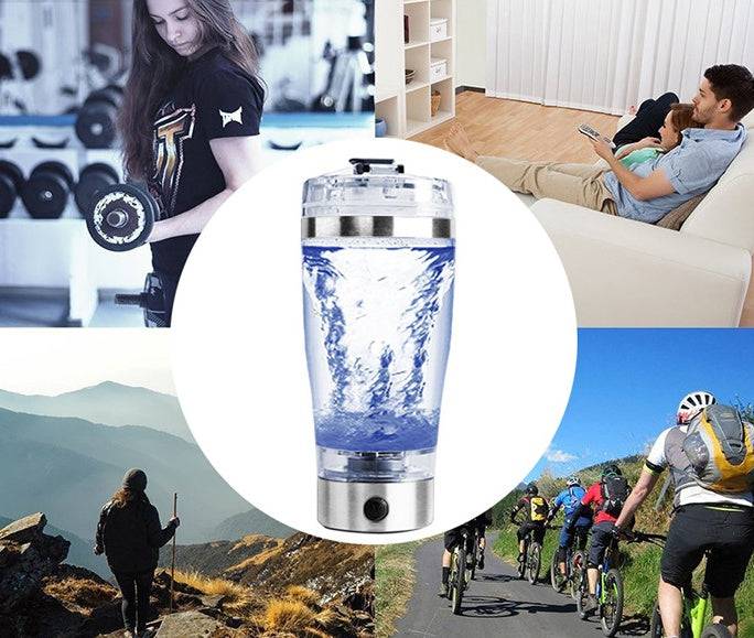 Electric Protein Shake Stirrer USB Shake Bottle Milk Coffee Blender Kettle Sports And Fitness Charging Electric Shaker Cup - Trendy Hati