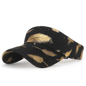 Men's And Women's Casual Spring And Summer Seasons Bronzing Feather Baseball Caps - Trendy Hati